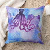 タコのスロークッション – 海中生活 クッション (ブランケット)