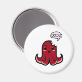 タコのソーセージを噛んだ マグネット (正面/裏面)