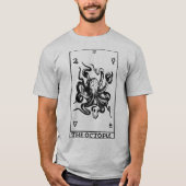 タコのタロットカード ビンテージ海洋イラスト Tシャツ (正面)