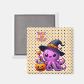 タコのハロウィーンをトリックまたは治療する マグネット (正面/裏面)