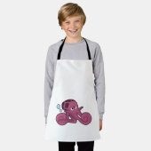 タコのバイク エプロン (着用した状態)