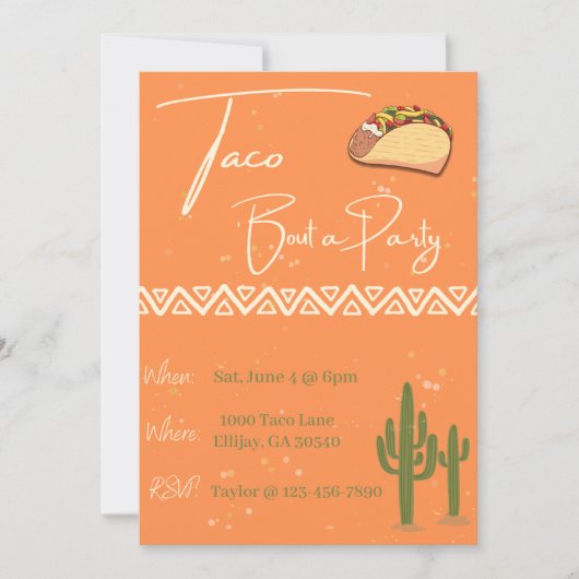 タコのパーティー |招待状 招待状 (正面)