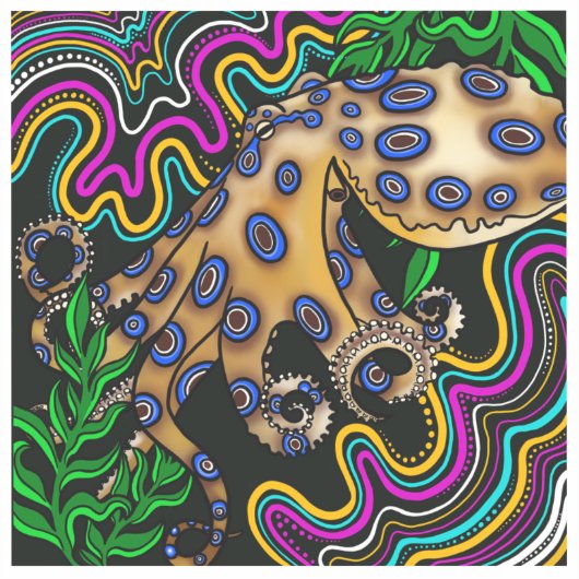 タコのビニールシール シール (正面)