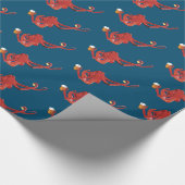 タコのビール好き ラッピングペーパー (角)