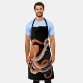 タコのヘナ エプロン (着用した状態)