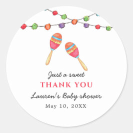 タコのベビーベビーシャワーありがとう ラウンドシール