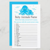 タコのベビー動物の名前ゲーム (正面/裏面)