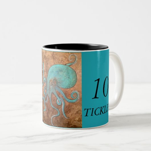 タコのユーモアのマグ ツートーンマグカップ (正面右)