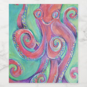 タコのワインラベル ワインラベル (シングルラベル)