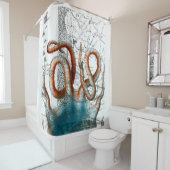 タコのヴィンテージの地図 シャワーカーテン (インサイチュ)