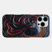 タコの不思議：鮮やかな模様 iPhoneケース (裏面横)