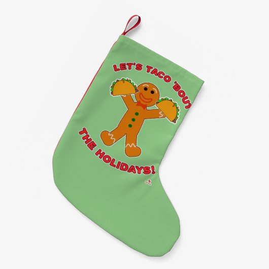 タコの休日のクリスマスジンジャージョイ スモールクリスマスストッキング (正面 (吊り時))