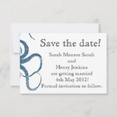 タコの保存日付カード セーブザデート (裏面)