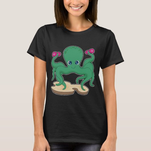 タコの力トレーニング用ダンベル Tシャツ (正面)