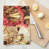 タコの匂いのするお茶 キッチンタオル (四つ折り)