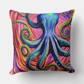 タコの名パーソナライズされた前 クッション (裏面)