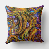 タコの名パーソナライズされた前 クッション (裏面)