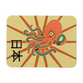 タコの和柄 マグネット (横)