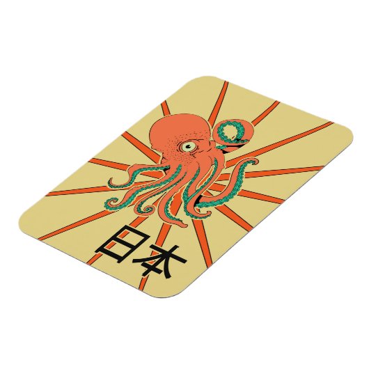 タコの和柄 マグネット (左側)