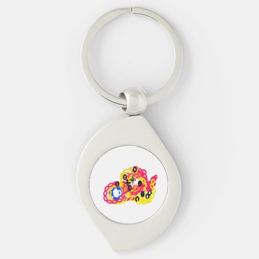 タコの喜びの夏の遊び キーホルダー (正面)