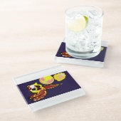 タコの喜び ガラスコースター (アングル)