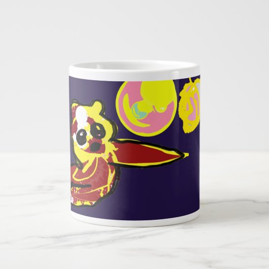 タコの喜び ジャンボコーヒーマグカップ (正面)