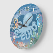 タコの壁時計 ラージ壁時計 (傾斜)