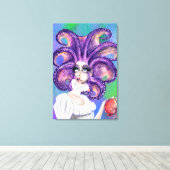 タコの女性と金魚のキャンバスプリント - 絵画 キャンバスプリント (インサイチュ (ウッドフロア))