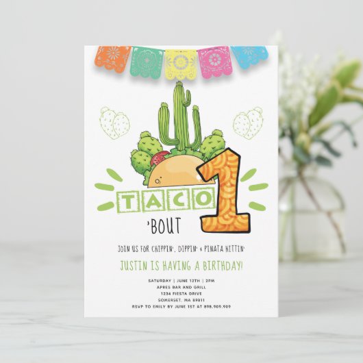 タコの対一 | ファースト誕生日フェスタ 招待状 (スタンド正面)