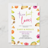 タコの恋だ！フィエスタ結婚のカップルのシャワー 招待状 (正面)