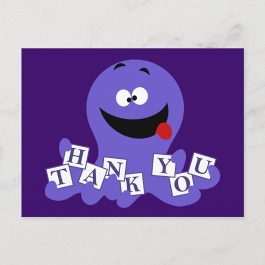 タコの感謝 ポストカード (正面)