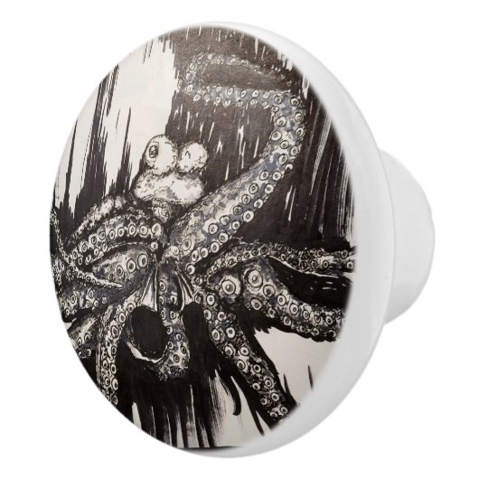 タコの抽斗引き出しをサミラ・スペリーで引く セラミックノブ (右)