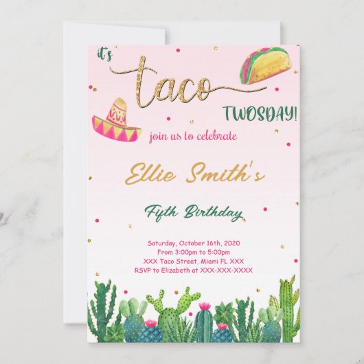 タコの招待状 招待状 (正面)