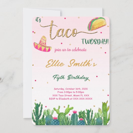 タコの招待状 招待状 (正面)