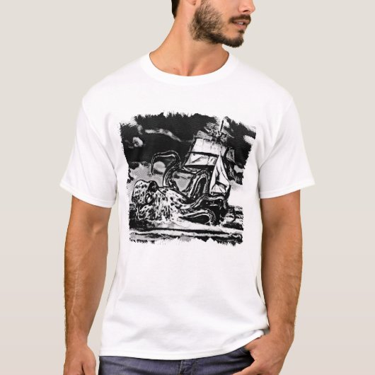 タコの攻撃 Tシャツ (正面)