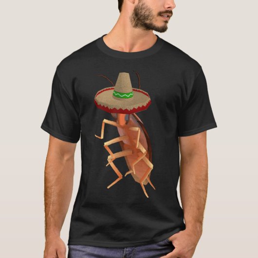 タコの時間だって本当なんだからね 面白いダンスをするゴキブリ 草 Tシャツ (正面)