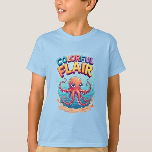 🐙 タコの水中冒険 🐙 Tシャツ (正面)
