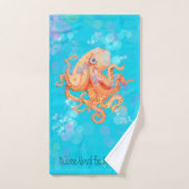 タコの泡立つ海へようこそ バスタオルセット (ハンドタオル)