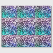 タコの海ブルー ラッピングペーパー (フラット)