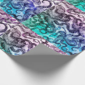 タコの海ブルー ラッピングペーパー (角)