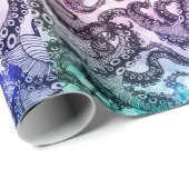 タコの海ブルー ラッピングペーパー (ロールコーナー)