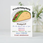 タコの漫画イラスト 招待状 (スタンド正面)