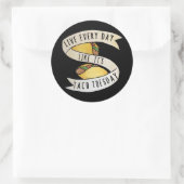 タコの火曜日のように毎日を過ごす ラウンドシール (バッグ)