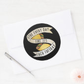 タコの火曜日のように毎日を過ごす ラウンドシール (封筒)