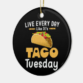 タコの火曜日のように毎日生きるおもしろい セラミックオーナメント (左)