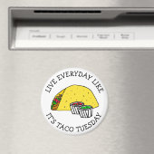 タコの火曜日の食べ物のように毎日生おもしろいきる マグネット (インサイチュ (食洗機))