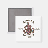 タコの生き物航海のの触手の怪物に注意 マグネット (正面/裏面)