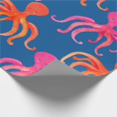 タコの継ぎ目のないカラフル型 ラッピングペーパー (角)