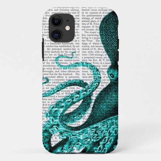 タコの緑の半分 Case-Mate iPhoneケース (裏面)