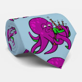 タコの緑遊のバグパイプ ネクタイ (ロール)